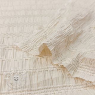 Viskosestoff CHENILLE JACQUARD ecru