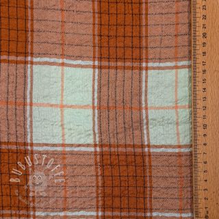 Viskosestoff CRINKLE Check mint