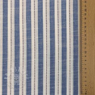 Baumwollstoff YARN DYED Stripes Nina blue