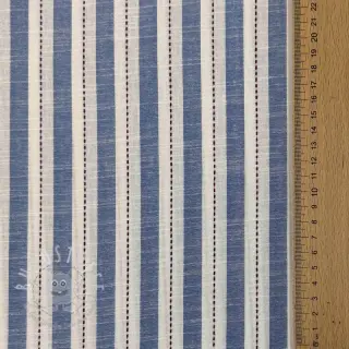 Baumwollstoff YARN DYED Stripes Nina blue