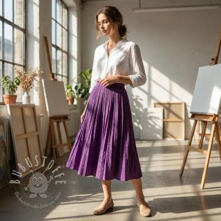 Viskosestoff CHENILLE JACQUARD cerise