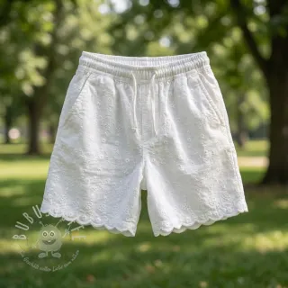 Baumwollstoff EMBROIDERY TWO-SIDE SCALLOP Verena white