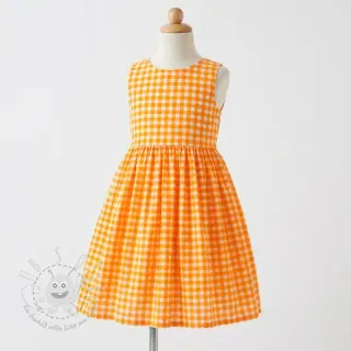 Baumwollstoff YARN DYED NEON SMALL Checks orange