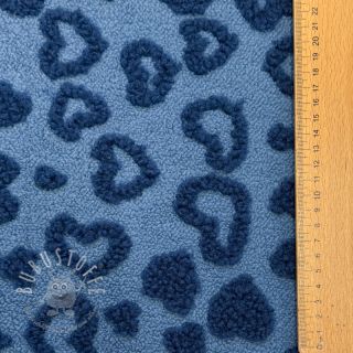 Mantelstoff TEDDY Hearts jeans