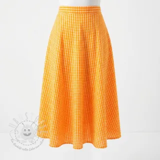 Baumwollstoff YARN DYED NEON BIG Checks orange