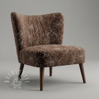 SUEDE Tape flower dark brown