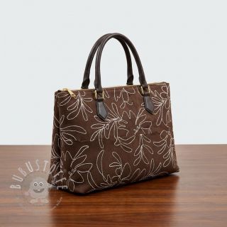 SUEDE Tape flower dark brown
