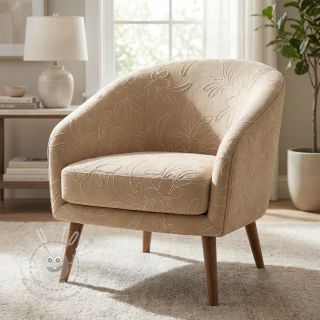 SUEDE Tape flower beige