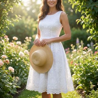 Baumwollstoff EMBROIDERY Bellagio white