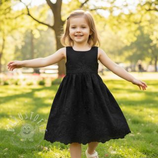 Baumwollstoff EMBROIDERY Bellagio black