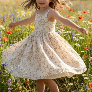 Baumwollstoff VOILE EMBROIDERY Kiara off white