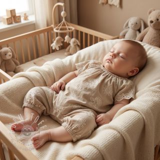 Baumwollstoff EMBROIDERY Sea ornaments natural