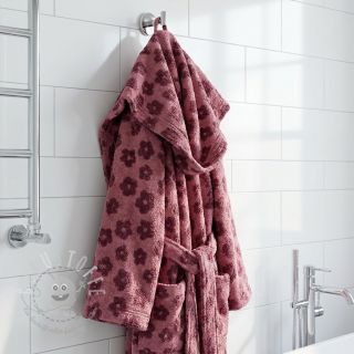 Kuschelfrottee Knitted flowers old pink