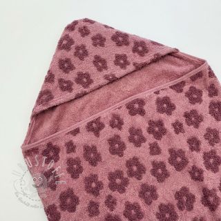 Kuschelfrottee Knitted flowers old pink