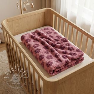 Kuschelfrottee Knitted flowers old pink