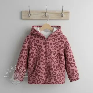Mantelstoff TEDDY Hearts old pink