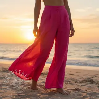 Baumwollstoff mit Viskose fuchsia