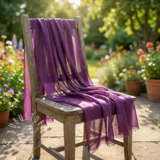 Baumwollstoff mit Viskose aubergine