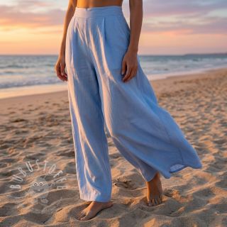 Baumwollstoff mit Viskose baby blue