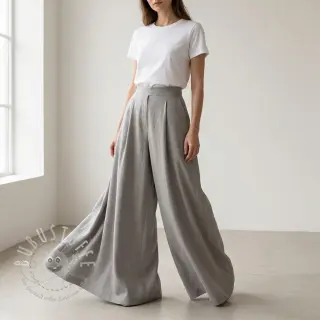 Baumwollstoff mit Viskose light grey