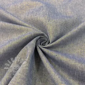 Baumwollstoff mit Leinen LUREX blue