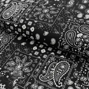 Baumwollstoff Farwest noir