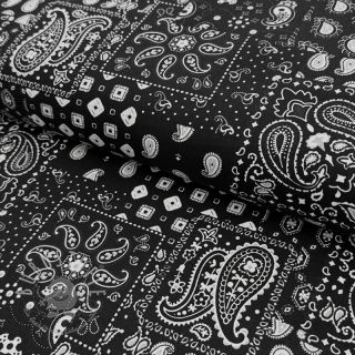 Baumwollstoff Farwest noir