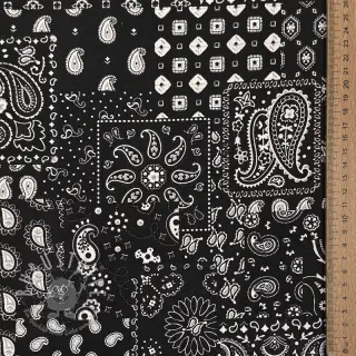 Baumwollstoff Farwest noir