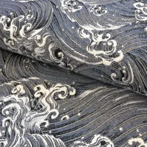 Dekostoff jacquard Swell allover argent