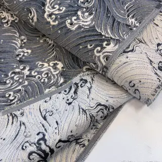 Dekostoff jacquard Swell allover argent