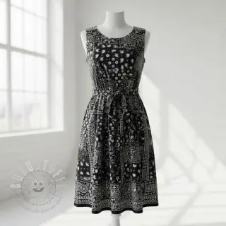 Baumwollstoff Farwest noir