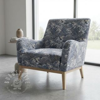 Dekostoff jacquard Swell allover argent