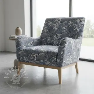 Dekostoff jacquard Swell allover argent