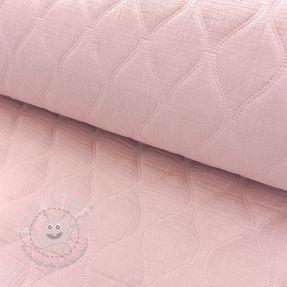 Double gauze/musselin QUILT Wave soft rose