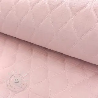 Double gauze/musselin QUILT Wave soft rose