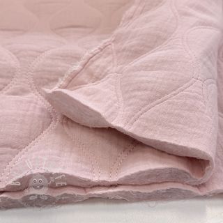 Double gauze/musselin QUILT Wave soft rose