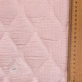 Double gauze/musselin QUILT Wave soft rose