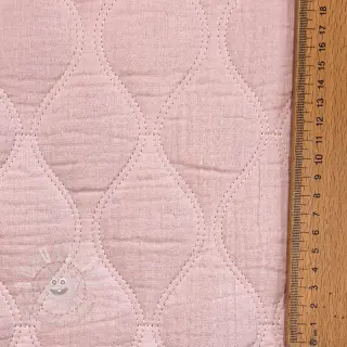 Double gauze/musselin QUILT Wave soft rose