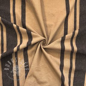 Dekostoff Bernadette stripe lin noir