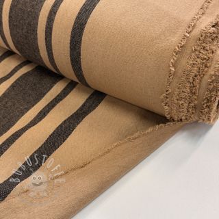 Dekostoff Bernadette stripe lin noir