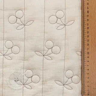 Double gauze/musselin STEPPED Cherries natural