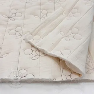 Double gauze/musselin STEPPED Cherries natural