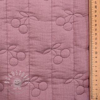Double gauze/musselin STEPPED Cherries mauve