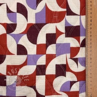 Double gauze/musselin STEPPED Flowers natural