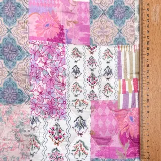 Double gauze/musselin STEPPED Flowers light pink digital print