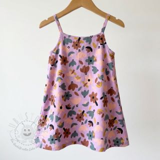 Baumwollstoff Flowers lavender by JENNIFER BOURON ORGANIC