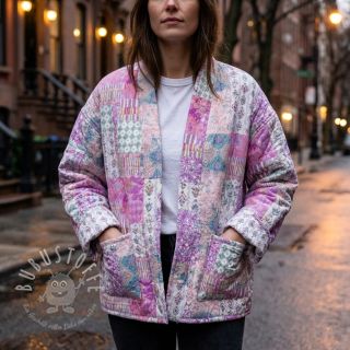 Double gauze/musselin STEPPED Flowers light pink digital print