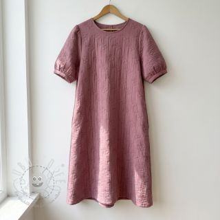 Double gauze/musselin STEPPED Cherries mauve