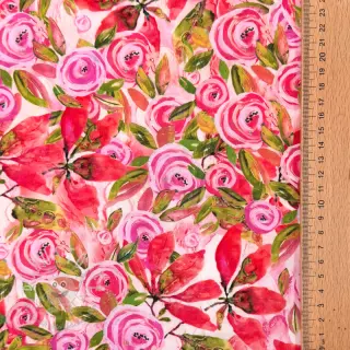 Viskosestoff RAYON POPLIN Printed Rosie design A