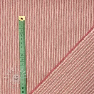 Dekostoff DOBBY Colored stripe blush